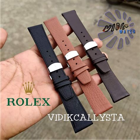 rolex tali jam kulit